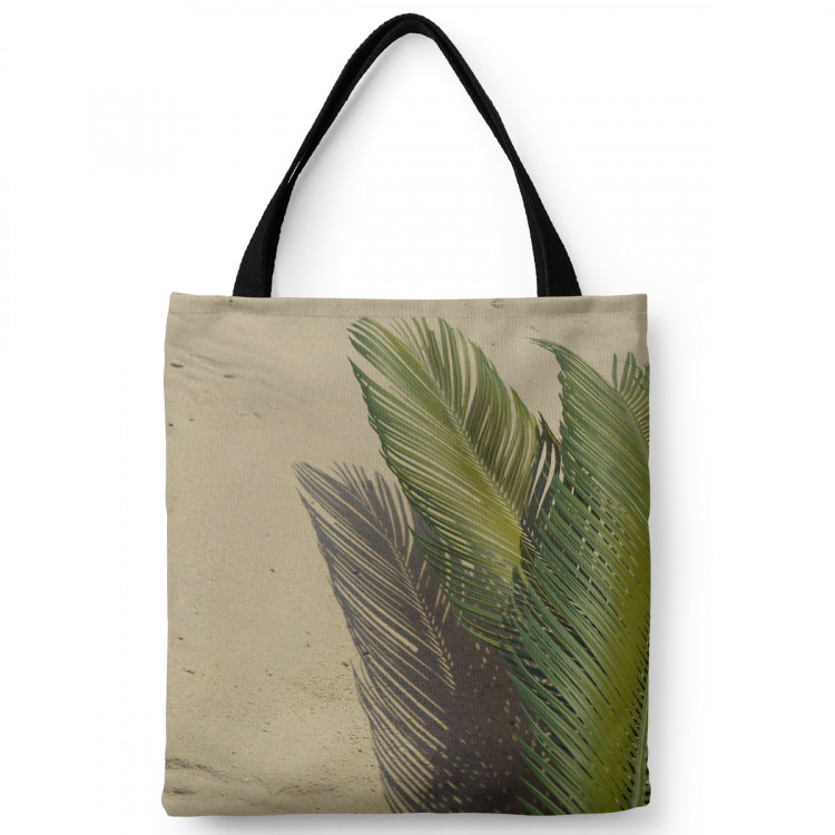 Shopping Bag Palm shade - a minimalist floral composition on a sand background 147520