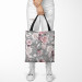 Shopping Bag Pastel bouquet - subtle flowers in shades of grey and pink 147620 additionalThumb 2