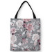 Shopping Bag Pastel bouquet - subtle flowers in shades of grey and pink 147620