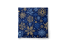 Decorative Velor Pillow Winter elegance - blue and gold stars, twigs and flowers 148520 additionalThumb 4