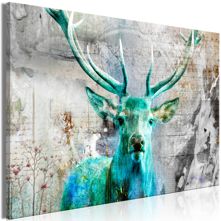 Large canvas print Green Deer [Large Format] 149120 additionalImage 2