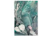 Canvas Art Print Fluid Abstraction (1-piece) - turquoise blotches spreading into white 149720