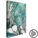 Canvas Art Print Fluid Abstraction (1-piece) - turquoise blotches spreading into white 149720 additionalThumb 6