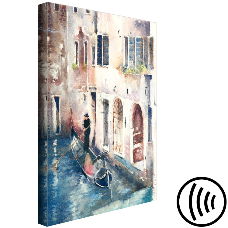 Canvas The City of Venice - Gondolier in His Boat Painted With Watercolor 149820 additionalImage 6