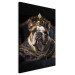 Canvas Art Print AI Dog English Bulldog - Animal Fantasy Portrait Wearing a Crown - Vertical 150120 additionalThumb 2