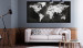 Large canvas print Black and White Map of the World II [Large Format] 150820 additionalThumb 5