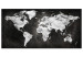 Large canvas print Black and White Map of the World II [Large Format] 150820