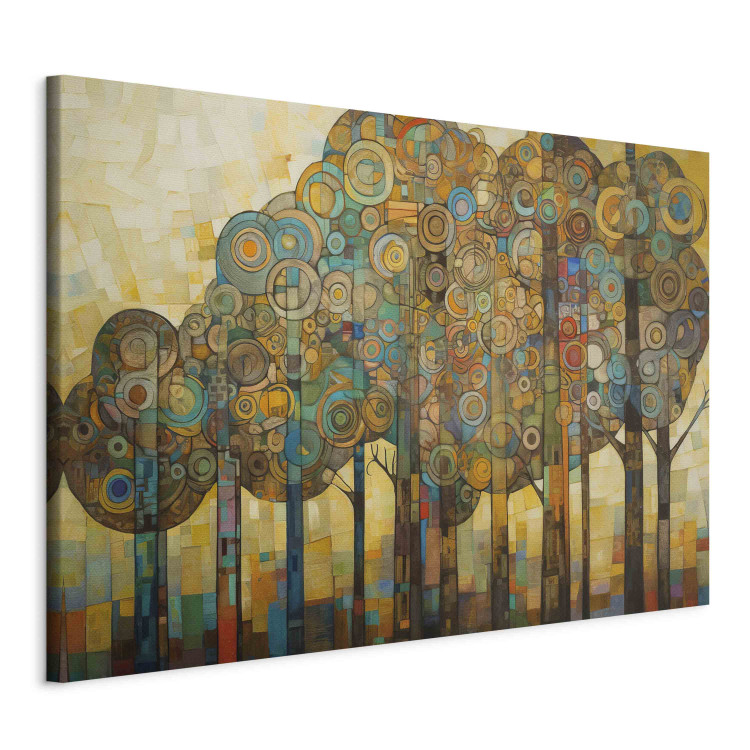 Large canvas print Mosaic Forest - An Abstraction With a Forest Motif Generated by AI [Large Format] 151120 additionalImage 2