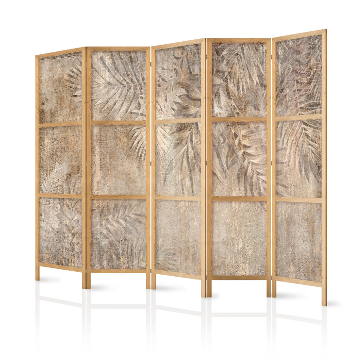 Folding Screen Sketch of Palm Leaves - Beige Composition With a Plant Motif II [Room Dividers] 151420 additionalImage 5