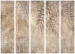 Folding Screen Sketch of Palm Leaves - Beige Composition With a Plant Motif II [Room Dividers] 151420 additionalThumb 3