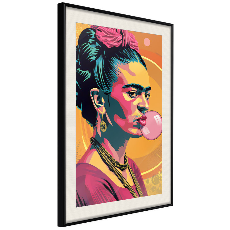 Wall Poster Frida Kahlo - Portrait of the Painter With Bubble Gum in Pop-Art Style 152220 additionalImage 9