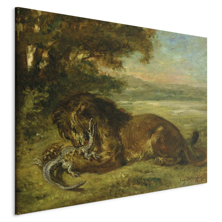 Art Reproduction Lion and Alligator 154820 additionalImage 2