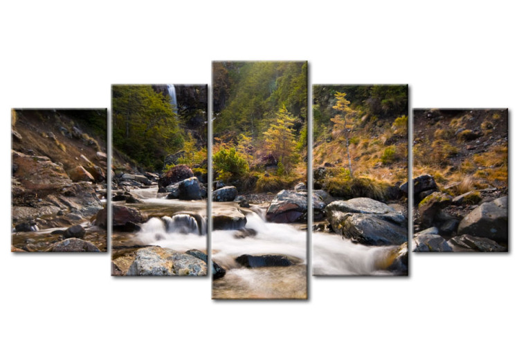 Canvas Art Print A waterfall in the middle of wild nature 58520