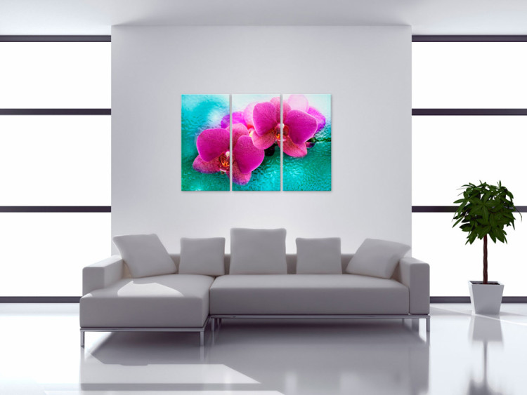 Canvas Art Print Turquoise and orchid 58720 additionalImage 3