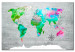 Canvas World Map: Green Paradise 91920