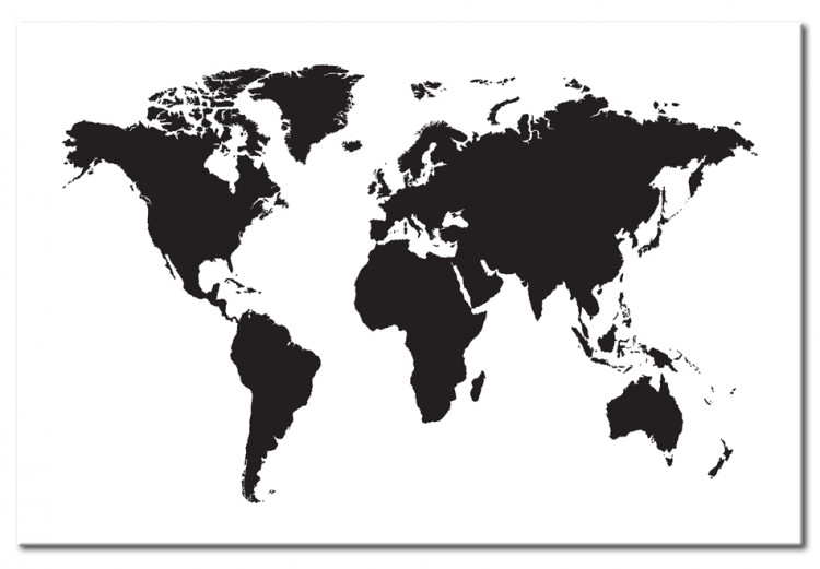 Cork Pinboard World Map: Black & White Elegance [Cork Map] 96020 additionalImage 2