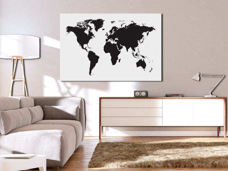 Cork Pinboard World Map: Black & White Elegance [Cork Map] 96020 additionalImage 4