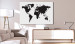 Cork Pinboard World Map: Black & White Elegance [Cork Map] 96020 additionalThumb 3