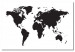 Cork Pinboard World Map: Black & White Elegance [Cork Map] 96020 additionalThumb 2