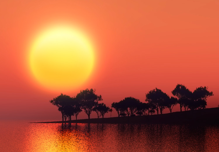 Canvas Tree Island - Sunset Landscape with Tropical Island Background 98020 additionalImage 5