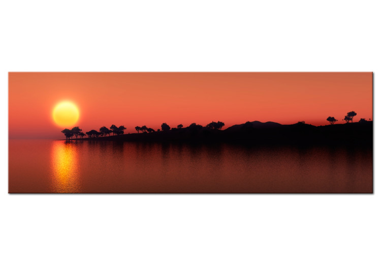 Canvas Tree Island - Sunset Landscape with Tropical Island Background 98020