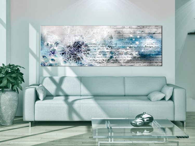 Canvas Covered in Ice (1-piece) - Winter Abstraction with Botanical Motif 105730 additionalImage 3