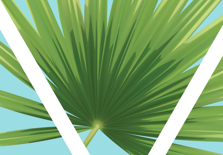 Poster Geometric palm - abstract composition with leaves on a triangle background 114330 additionalImage 9