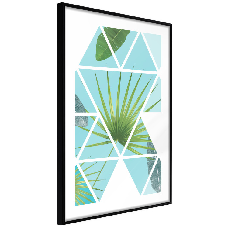 Poster Geometric palm - abstract composition with leaves on a triangle background 114330 additionalImage 11