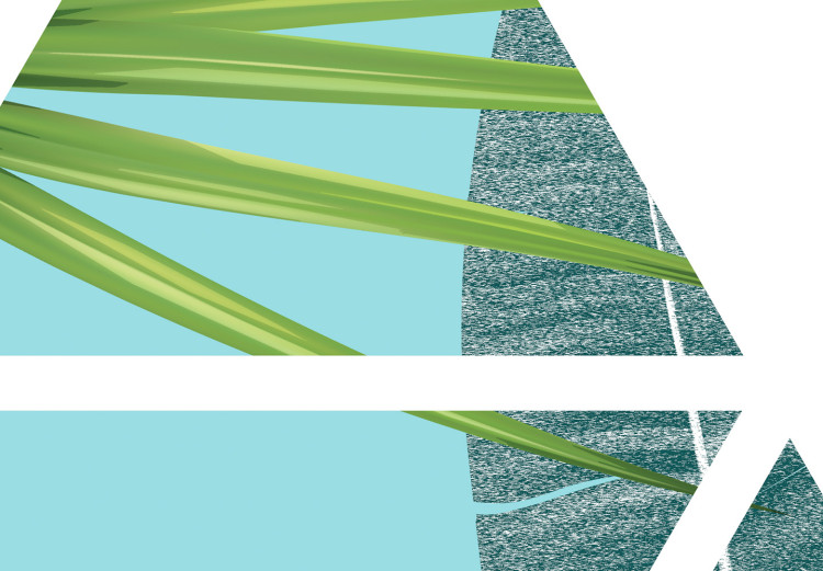 Poster Geometric palm - abstract composition with leaves on a triangle background 114330 additionalImage 10