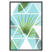 Poster Geometric palm - abstract composition with leaves on a triangle background 114330 additionalThumb 18