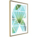 Poster Geometric palm - abstract composition with leaves on a triangle background 114330 additionalThumb 8