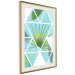Poster Geometric palm - abstract composition with leaves on a triangle background 114330 additionalThumb 2