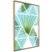 Poster Geometric palm - abstract composition with leaves on a triangle background 114330 additionalThumb 14