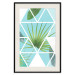 Poster Geometric palm - abstract composition with leaves on a triangle background 114330 additionalThumb 18