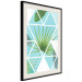 Poster Geometric palm - abstract composition with leaves on a triangle background 114330 additionalThumb 3