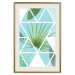 Poster Geometric palm - abstract composition with leaves on a triangle background 114330 additionalThumb 19