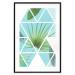 Poster Geometric palm - abstract composition with leaves on a triangle background 114330 additionalThumb 15
