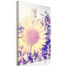 Canvas Print The memory of summer - a sunflower in a field with a purple glow 116430 additionalThumb 2