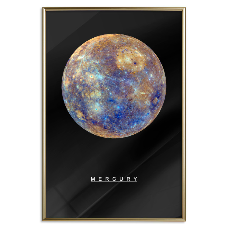 Poster Mercury - composition with the planet and English text against a space backdrop 116730 additionalImage 20