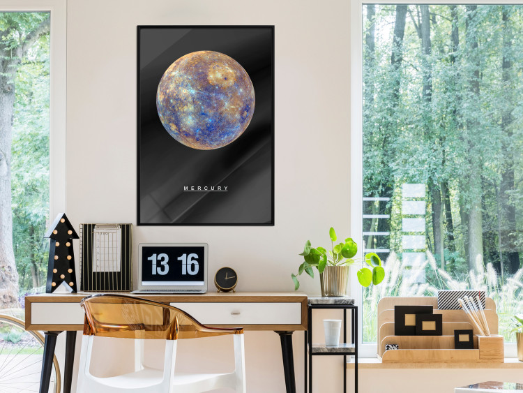 Poster Mercury - composition with the planet and English text against a space backdrop 116730 additionalImage 5