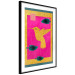 Poster Golden Hummingbird - abstraction with a bird and green leaves on a pink background 116930 additionalThumb 11