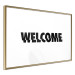 Wall Poster Welcome - black and white minimalist composition with English text 117530 additionalThumb 11