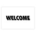 Wall Poster Welcome - black and white minimalist composition with English text 117530