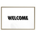 Wall Poster Welcome - black and white minimalist composition with English text 117530 additionalThumb 16