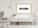 Wall Poster Welcome - black and white minimalist composition with English text 117530 additionalThumb 21