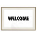 Wall Poster Welcome - black and white minimalist composition with English text 117530 additionalThumb 19