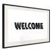 Wall Poster Welcome - black and white minimalist composition with English text 117530 additionalThumb 13