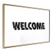 Wall Poster Welcome - black and white minimalist composition with English text 117530 additionalThumb 3