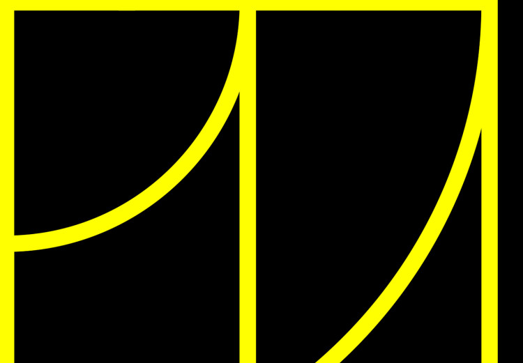 Poster Black Geometry - unique geometric abstraction with neon yellow 119130 additionalImage 11