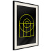 Poster Black Geometry - unique geometric abstraction with neon yellow 119130 additionalThumb 3